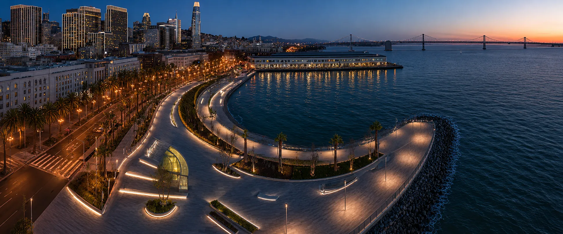 Marine bay landscape Lighting solution