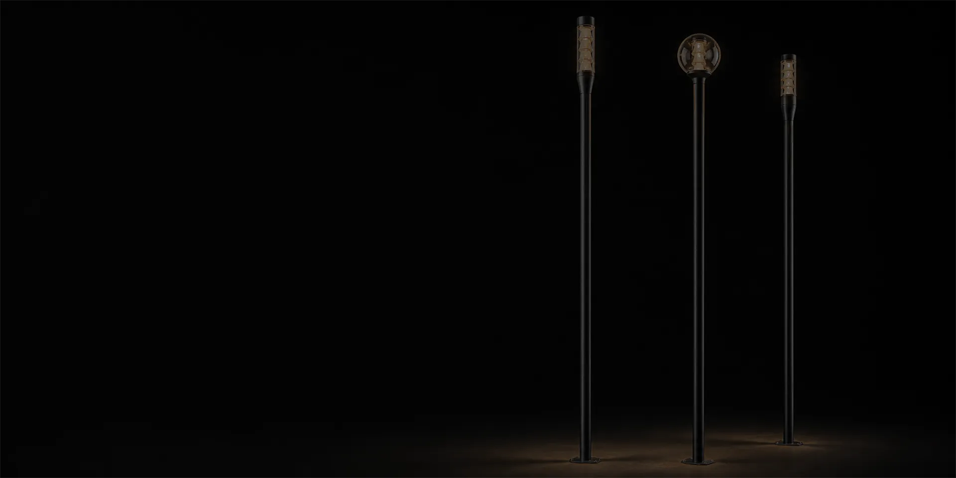 Modern outdoor lights turned off